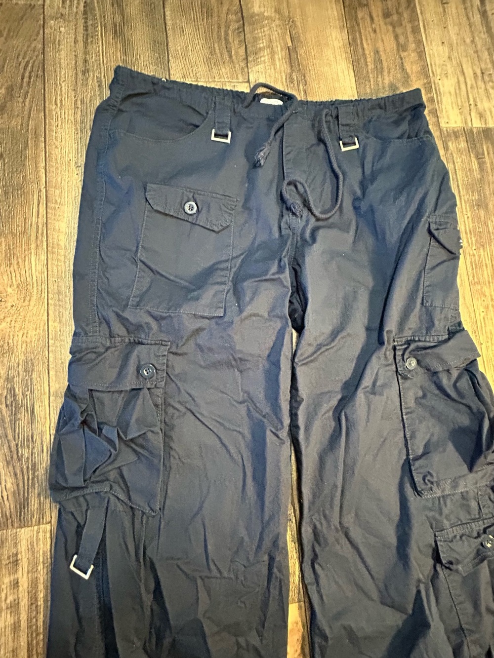 Angel Kiss Navy Cargo Pants with Utility Pockets - Picture 7 of 8